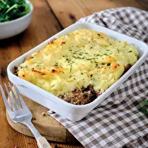 Cuisiné dans nos ateliers, Parmentier à l'effiloché de boeuf