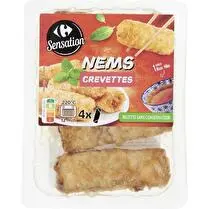 Carrefour, Nems crevettes  4 x 65 g + sauce nuoc mam 20 g