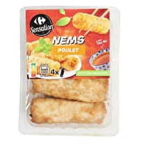 Carrefour, 4 nems poulet+sauce nuoc mam