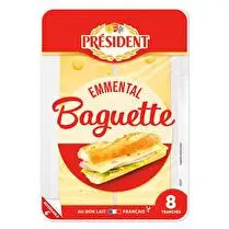 Président, Tranches Baguette emmental