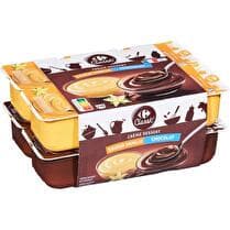 CARREFOUR CLASSIC' Crème dessert vanille chocolat