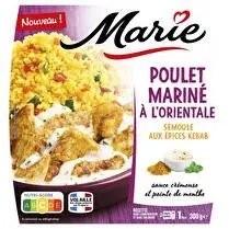 Marie, Poulet mariné à l'orientale semoule aux épices
