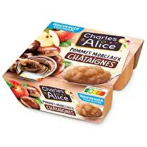 Charles & Alice, Dessert fruitier pommes morceaux châtaignes