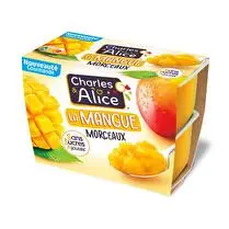 Charles & Alice, Dessert fruitier La Mangue morceaux sans sucres ajoutés