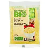 Carrefour, Fromage Râpé Emmental Au Lait Cru Bio