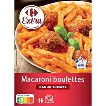 Carrefour, Macaroni boulettes sauce tomate
