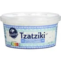 Carrefour, Tzatziki fromage et concombres