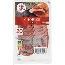 Carrefour, Charcuterie tranchée Chorizo fort - 20 tranches