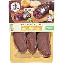 Carrefour, Boudins noirs aux oignons