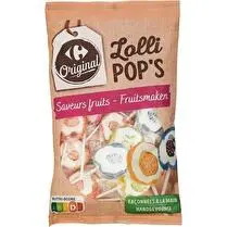 Carrefour, Sucettes Lollipop's saveur fruits