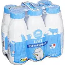 Carrefour, Lait demi écrémé Stérilisé UHT