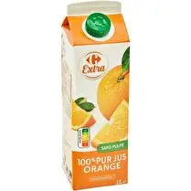 Carrefour, Jus d'orange 100% pur jus sans pulpe