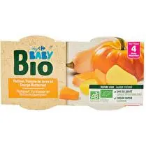 Carrefour, Plat bébé bio potiron courge dès 4mois