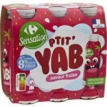 Carrefour, PTIT' YAB yaourt à boire fraise