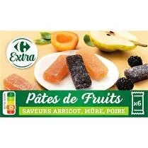 Carrefour, Pâtes de fruits abricot mûre poire
