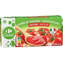 Carrefour, Purée de tomates nature