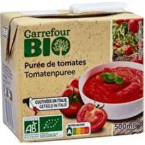 Carrefour, PUREE DE TOMATES BIO 500G CRF