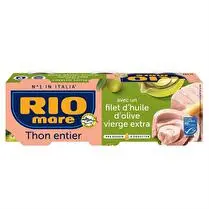 Rio mare, Thon entier avec un filet d'huile d'olive  vierge extra 1/10