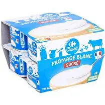 Carrefour, Fromage blanc nature sucré 3% MG