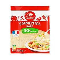 Carrefour, Emmental râpé  - 30% de sel