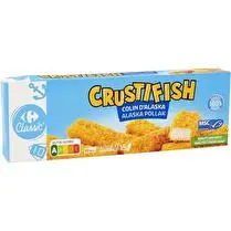 Carrefour, Crustifish Batônnets de colin d'Alaska panés - x 15 soit 450 g