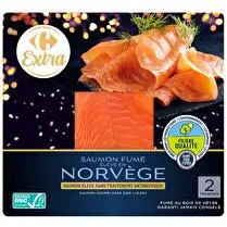 Carrefour, Saumon fumé de Norvège - 2 tranches