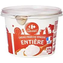 Carrefour, Crème fraîche entière 30% M.G