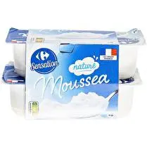 Carrefour, Mousse crème fouettée sur fromage frais nature