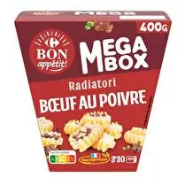 Carrefour, Mega box radiatori Boeuf sauce au poivre
