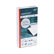 Carrefour, Enveloppes précasées Fermeture auto-adhésive 110x220mm , 80 grammes - x 75