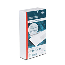 Carrefour, Enveloppes à fenêtre 11x22 cm 80 grammes x100