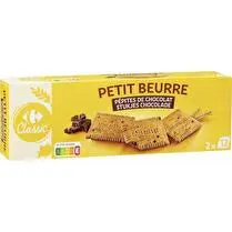Carrefour, Biscuits Petit Beurre pépites chocolat