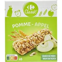 Carrefour, Barres céréales Pomme - x 6