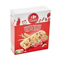 Carrefour, Barres céréales Fruits rouges - x 6