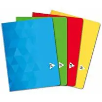 Carrefour, Cahier agrafe 24 x 32 cm, seyes grands carreaux, 96 pages, coloris au choix