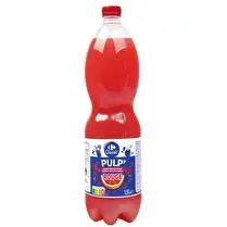 Carrefour, Soda pulp' Saveur orange rouge