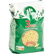 Carrefour, Pâtes Coquillettes 3 min