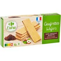 Carrefour, Gaufrettes Goût chocolat noisette