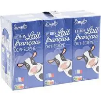 Simpl, Lait demi-écrémé