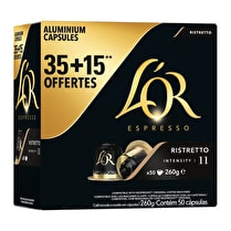 L'or, Café  Ristretto n°11 - 35 capsules + 15 offertes