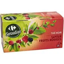 Carrefour, Thé noir saveur fruits rouges x 25