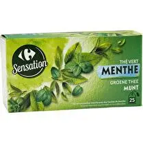 Carrefour, Thé vert menthe x 25