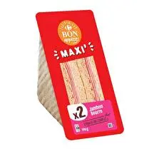 Carrefour, Sandwich maxi jambon beurre x 2