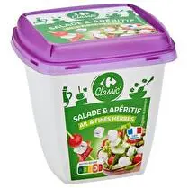 Carrefour, Dés de fromage salade & apéritif Ail & fines herbes - 120 g
