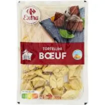 Carrefour, Pâtes fraîches Tortellini boeuf