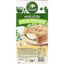 Carrefour, Feuilletes chèvre épinards
