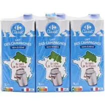 Carrefour, Lait des campagnes  UHT Demi-écrémé