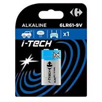 Carrefour, Pile Alcaline 6LR61 9V I-Tech