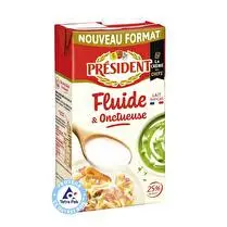 Président, Crème fluide et onctueuse 25% MG