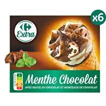 Carrefour, Cônes glacés Menthe chocolat